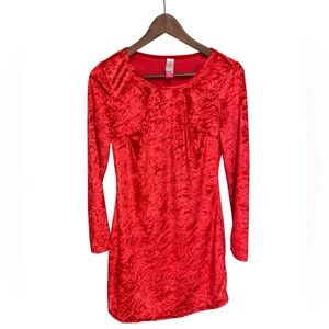 No Boundaries Red Velvet Midi Dress